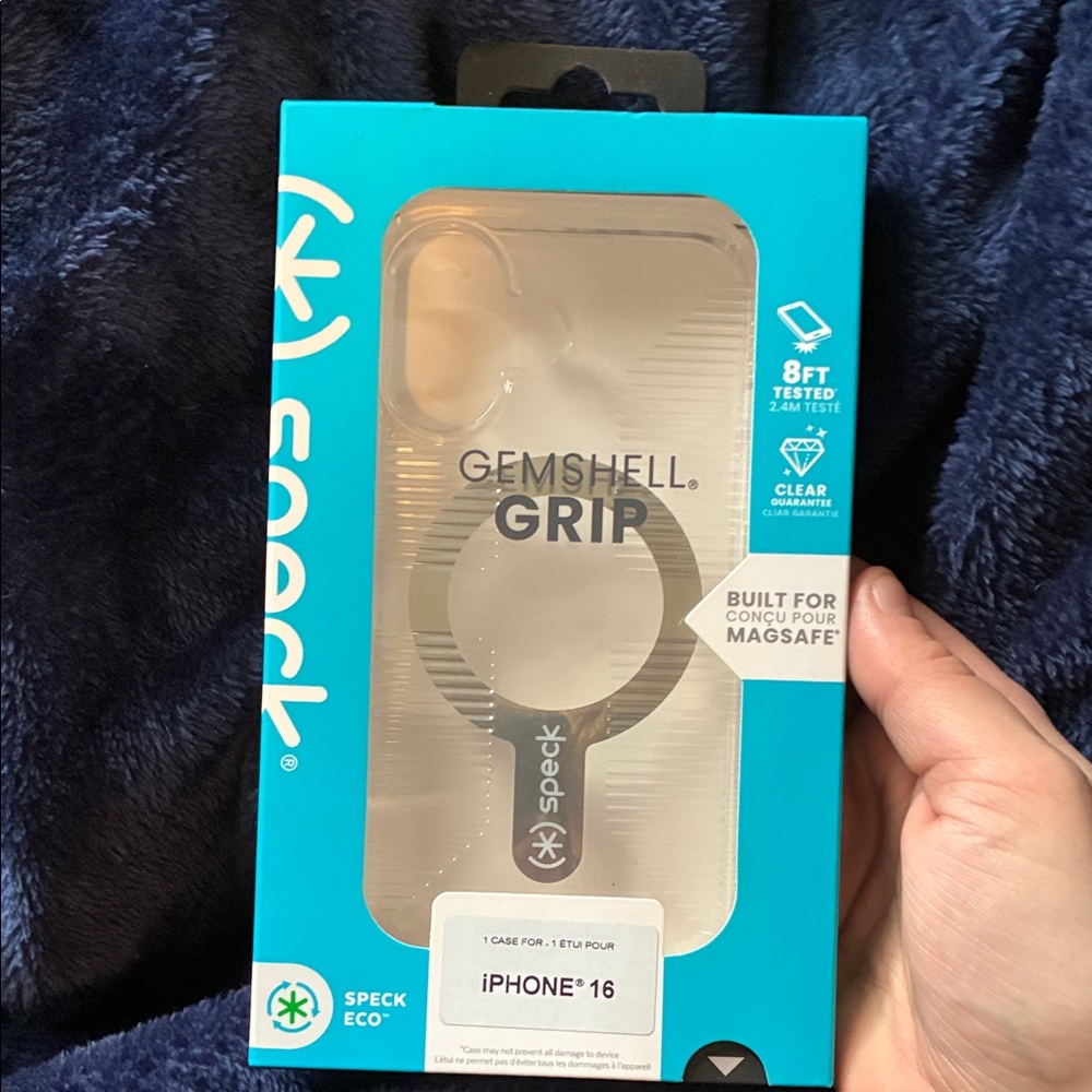 Speck Gemshell Grip iPhone 16 Case - Clear